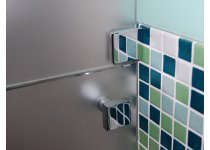 verre satiné et bouton double carré